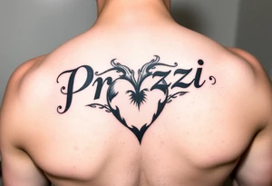 The name prezzi with heart tattoo idea