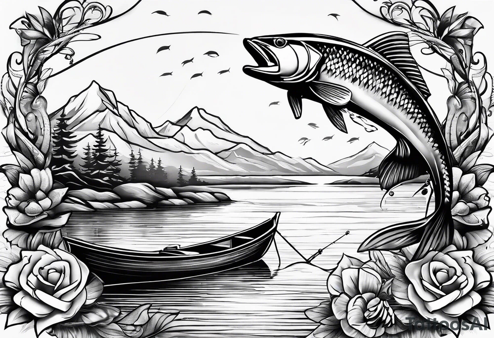 Fishing with #2 mom and dad tattoo idea