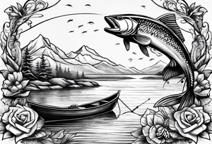 Fishing with #2 mom and dad tattoo idea