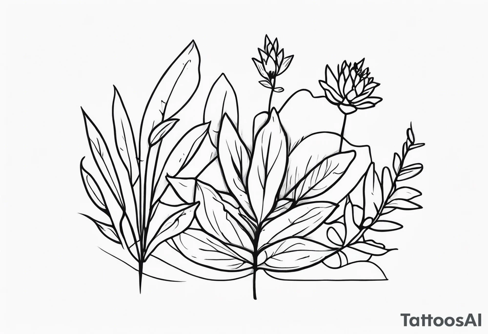 Plants tattoo idea