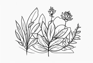 Plants tattoo idea