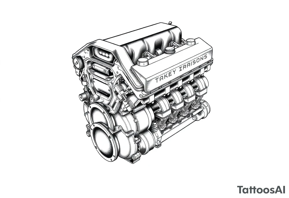 LS3 engine block tattoo idea