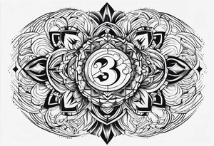 The number 333 tattoo idea