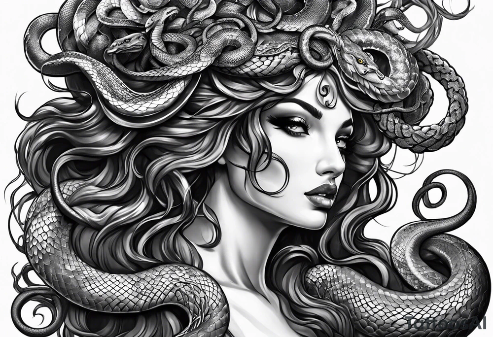 Medusa with snakes tattoo idea