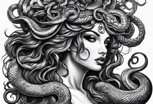 Medusa with snakes tattoo idea
