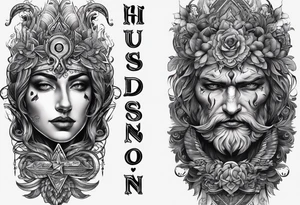 Inscribe 'Hudson Sugden' on both forearms, one name per arm. tattoo idea