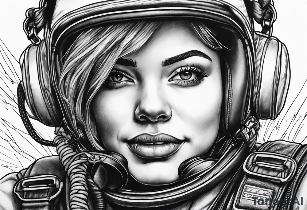 Girl skydiving tattoo idea