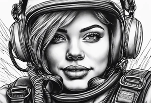 Girl skydiving tattoo idea