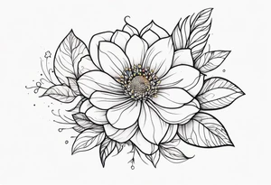 Colorful flower half arm sleeve tattoo idea