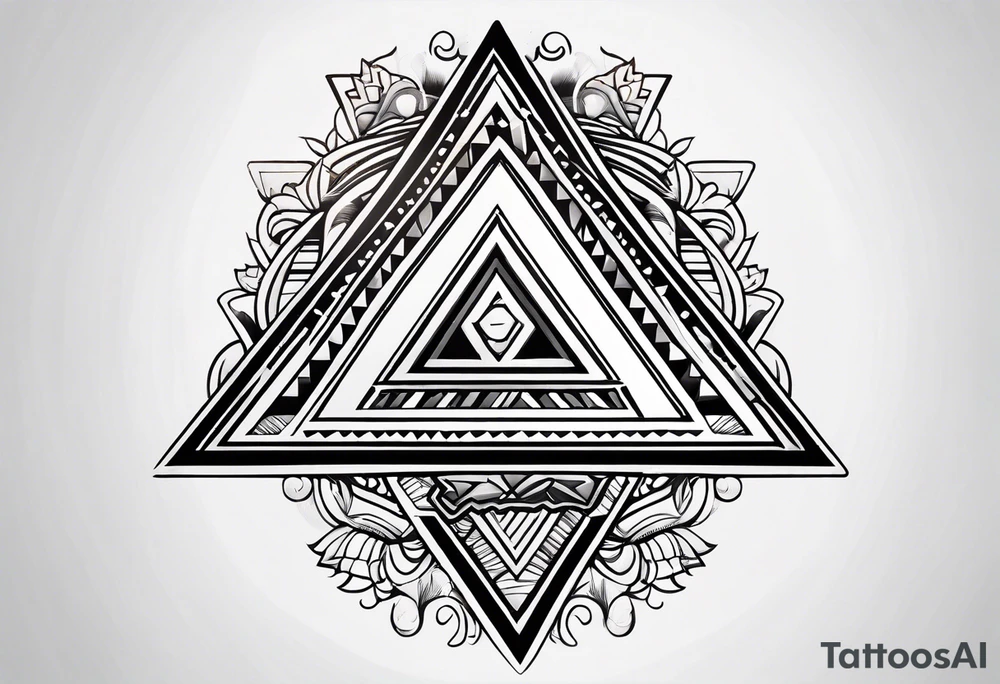 simple triangle tattoo idea