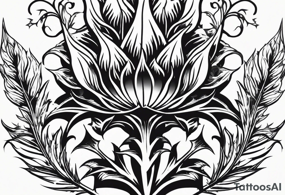 flower of Scotland thistle tattoo idea
