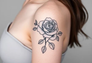 rose and mum tattoo tattoo idea
