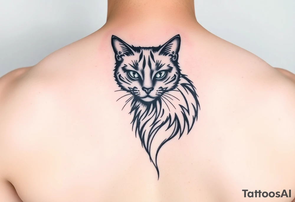 black cat tattoo idea