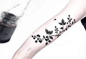 Blackberry vine to Arab around an arm tattoo idea