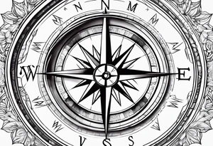 Compass map tattoo idea