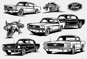 1960 ford mustang tattoo idea