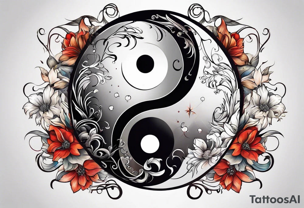 ying yang tattoo idea