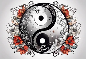 ying yang tattoo idea