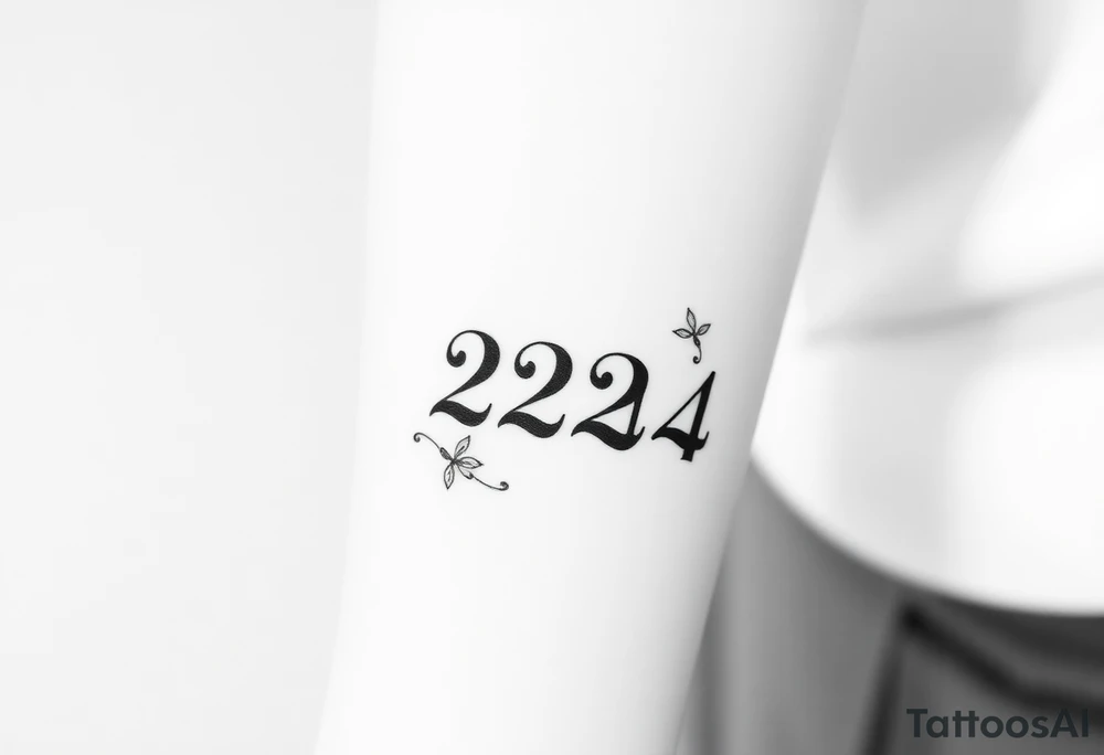 224 numbers into a tattoo itself tattoo idea