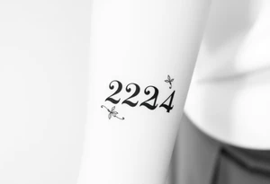 224 numbers into a tattoo itself tattoo idea