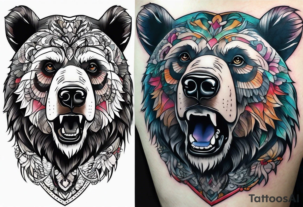 Dancing bear tattoo idea
