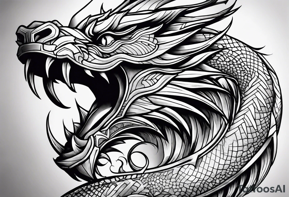 roaring dragons tattoo idea