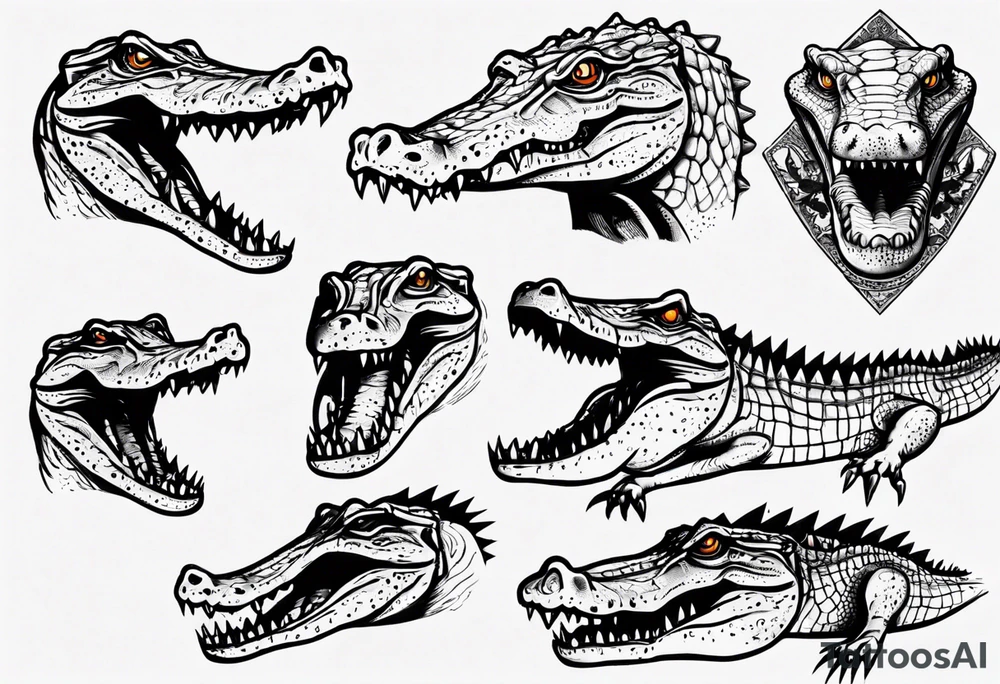 crocodile tattoo idea