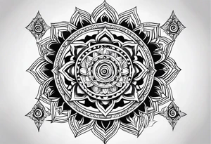 Chakra spiritual earthly tattoo idea