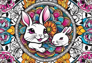 wonderland  dead 
rabbit mandalas tattoo idea