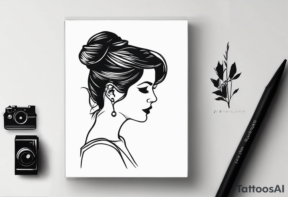 polaroid-picture silhouette tattoo idea