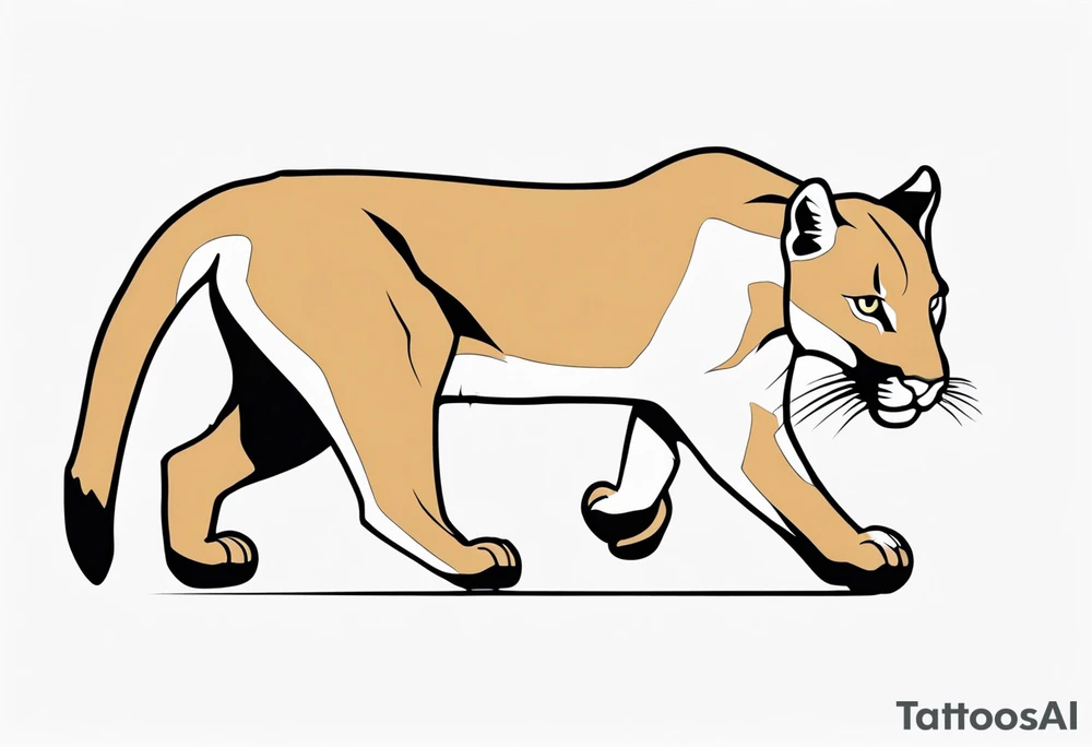 puma stalking tattoo idea