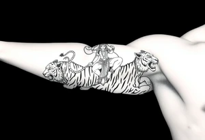 Durga on tigers tattoo idea