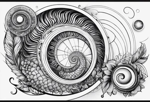 written Fibonacci numbers tattoo idea