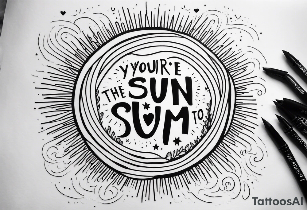You’re the sun to me tattoo idea