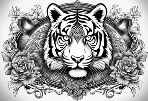 chinesische Mauer mit Tiger Ratte und schlange tattoo idea
