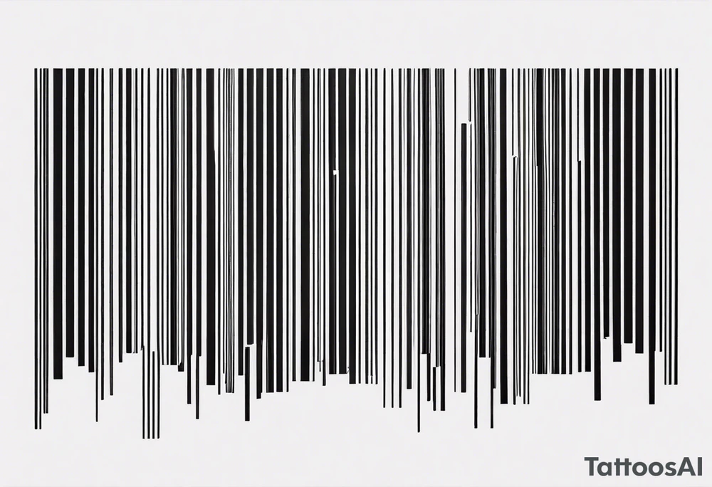 Happiness into a barcode tattoo idea