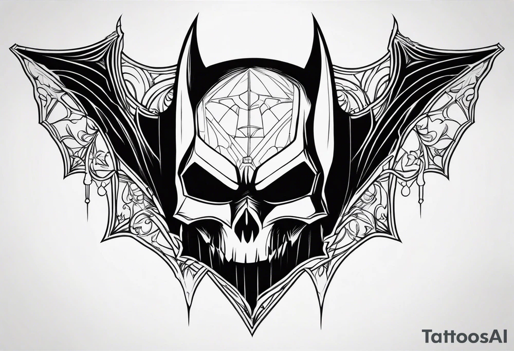 skull of batman tattoo idea