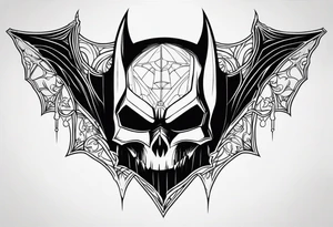 skull of batman tattoo idea