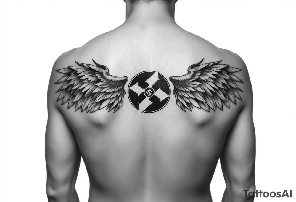 generate tattoos that are exactly similar to nazi prison gang ones, no imperfections and PNG format, no body, just black and white. tattoo idea