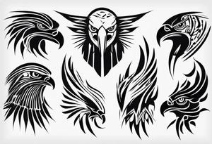 kora mountains eagles tattoo idea