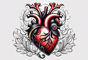 Heart and music tattoo idea