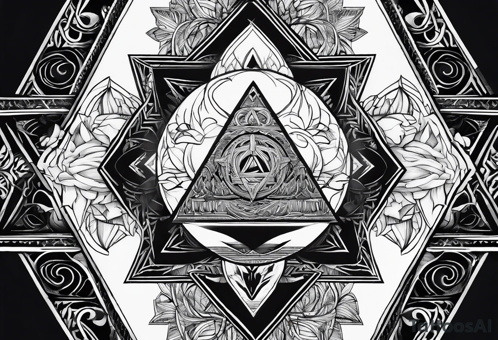 yggdrasil
3 line triangles behind tattoo idea