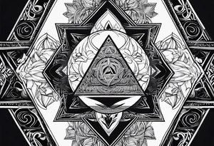 yggdrasil
3 line triangles behind tattoo idea