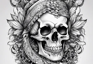 Burning skeleton tattoo idea