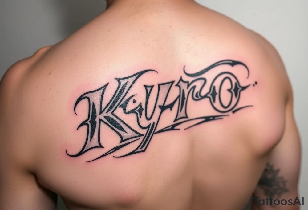 The name Kyro on the arm tattoo idea