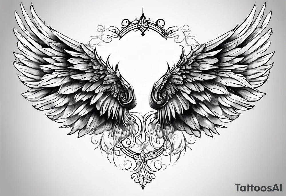 Angel wings tattoo idea