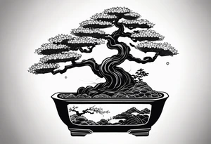 ukiyoe, bonsai tattoo idea
