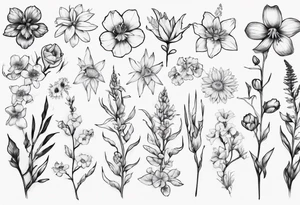 Vamcouver island wildflowers tattoo idea
