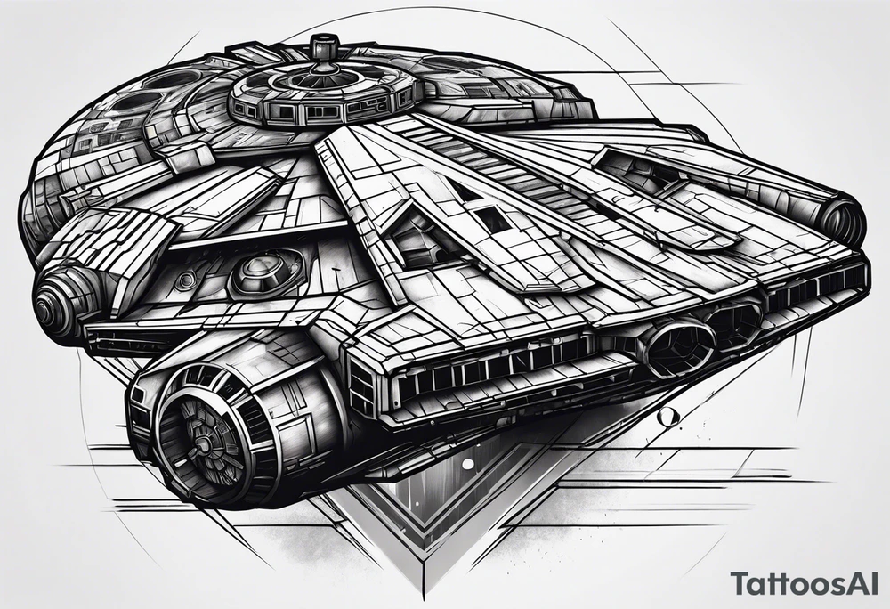 Millennium falcon tattoo idea