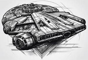 Millennium falcon tattoo idea